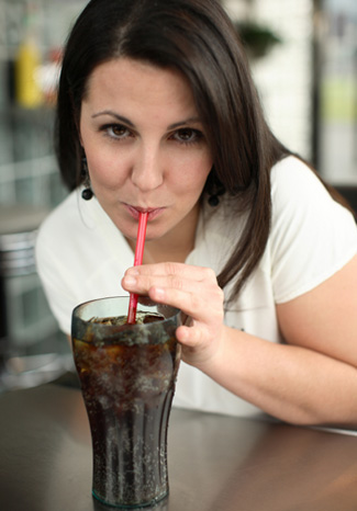 Woman Drinking Soda