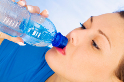 Woman drinking water